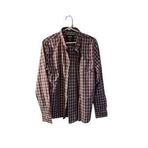 Vans Johnny Layton Red & White Plaid Button-Down Size S | Skate-Inspired Cool
